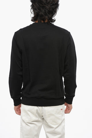 Sweatshirt Mit Rundhalsausschnitt Aus Gebürsteter Baumwolle Mit Logo-Print