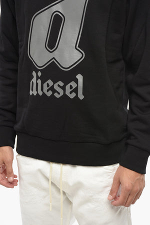 Sweatshirt Mit Rundhalsausschnitt Aus Gebürsteter Baumwolle Mit Logo-Print