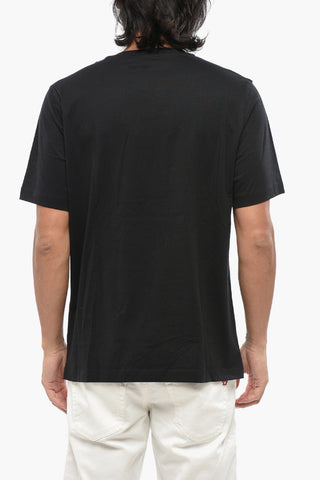 Solid Color Crewneck T-Shirt T-JUST-CX1 with Rhinestone Logo