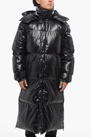 RED TAG Lange wattierte Jacke mit abnehmbarer Kapuze