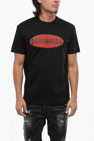 Rundhals-T-Shirt HIGH VOLTAGE aus Baumwolle
