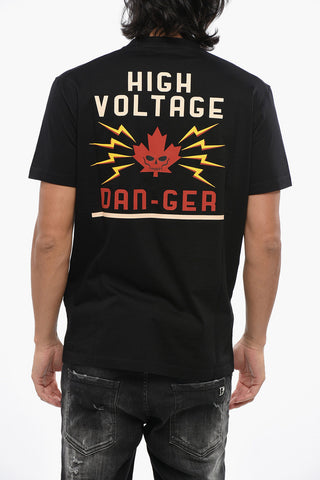 Crewneck Cotton T-Shirt HIGH VOLTAGE