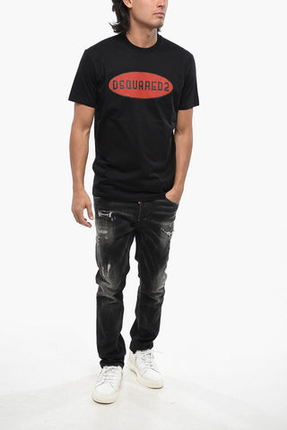 Crewneck Cotton T-Shirt HIGH VOLTAGE