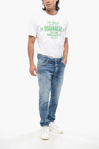 Straight-Leg Jeans SKATER with Suede Logo Patch 15cm