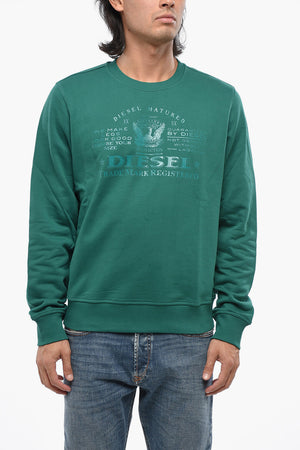 Cotton Crewneck Sweatshirt GINN with Tonal Print