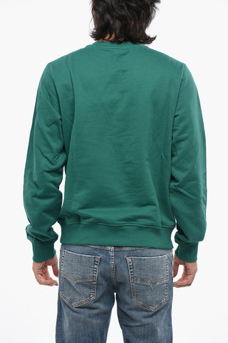 Cotton Crewneck Sweatshirt GINN with Tonal Print
