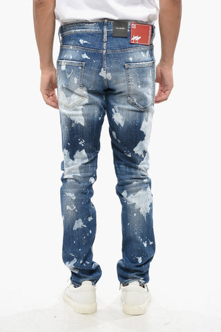 Stretch Denim Jeans COOL GUY with Paint-Effect Details 16cm