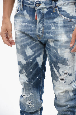 Stretch Denim Jeans COOL GUY with Paint-Effect Details 16cm