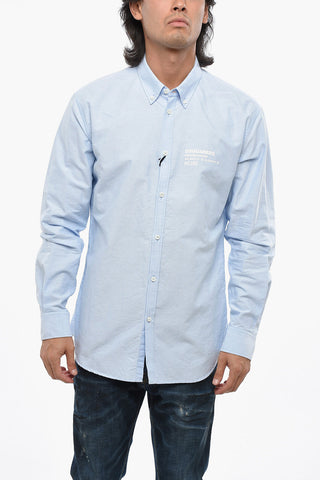 Camicia Button-down HEADQUARTER in Cotone Hopsack