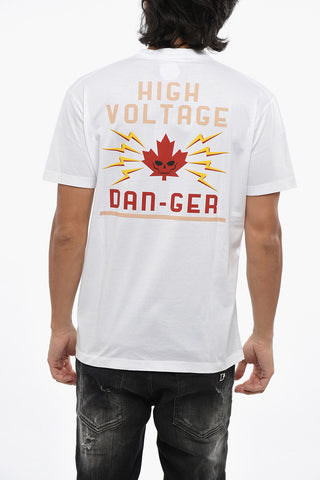 Crewneck Cotton T-Shirt HIGH VOLTAGE