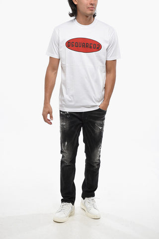Crewneck Cotton T-Shirt HIGH VOLTAGE