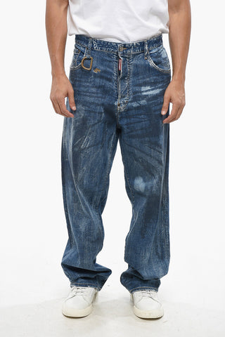 Stonewashed Jeans EROS with 23cm Metal Detail