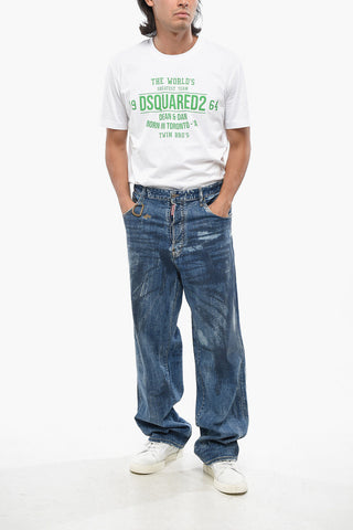 Stonewashed Jeans EROS with 23cm Metal Detail