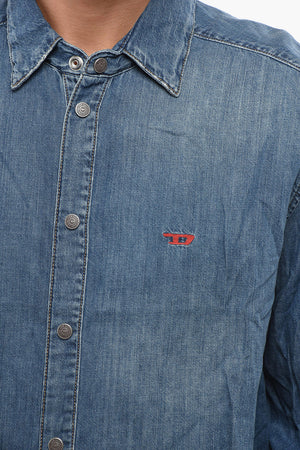 RED TAG 데님 셔츠 D-SIMPLY 스냅 버튼