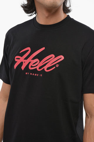 면 라운드넥 티셔츠 HELL