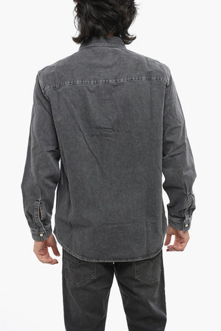 Denim Shirt D-SIMPLY with Embroidered Monogram