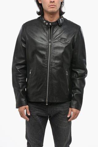 RED TAG Lederjacke METAL mit geprägtem Logo
