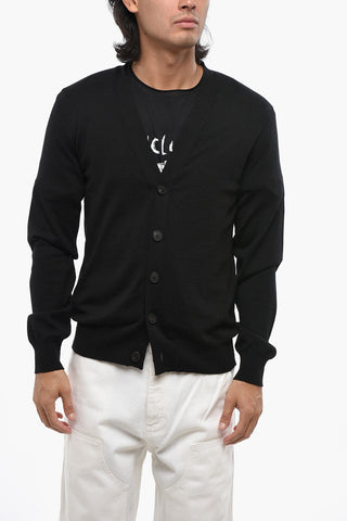 V-Neck Wool Cardigan