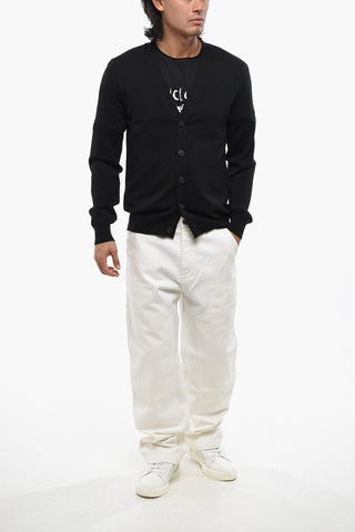 V-Neck Wool Cardigan
