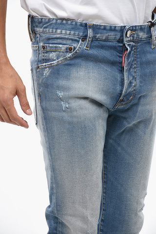 Stretch Denim Jeans COOL GUY with 16cm Leather Logo Patch