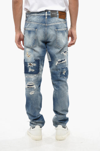 Jeans mit Vintage-Effekt COOL GUY und dekorativen Patches 16cm