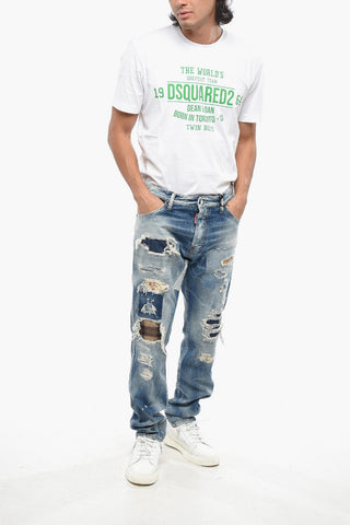 Jeans mit Vintage-Effekt COOL GUY und dekorativen Patches 16cm
