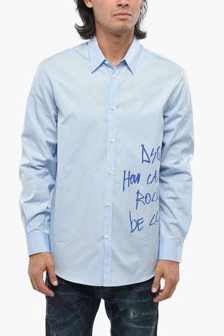 Camicia in Cotone HOW CAN YOU ROCK con Stampa