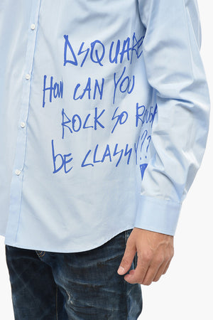 Camicia in Cotone HOW CAN YOU ROCK con Stampa