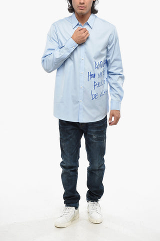 Camicia in Cotone HOW CAN YOU ROCK con Stampa