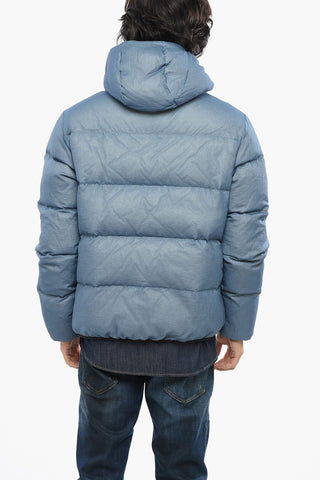Quilted Nylon Down Jacket with Hood