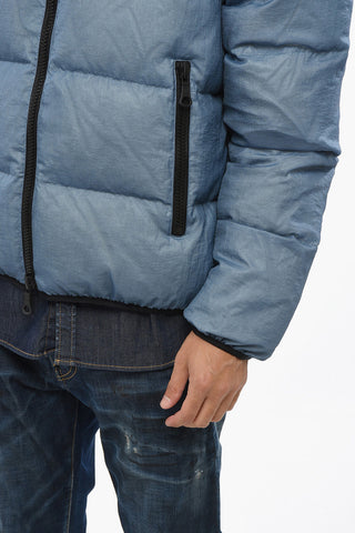 Piumino in Nylon Trapuntato con Cappuccio