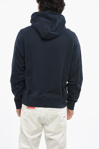 Brushed Cotton Hoodie with Printed Logo