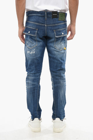 Stretch Cotton Jeans SEXY TWIST Vintage Effect 17cm