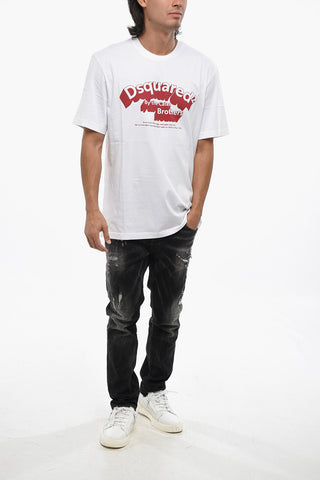 Rundhals-T-Shirt D2 SHADOW mit Druck