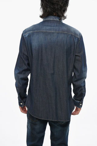 Dark Washed Denim Button-down Shirt
