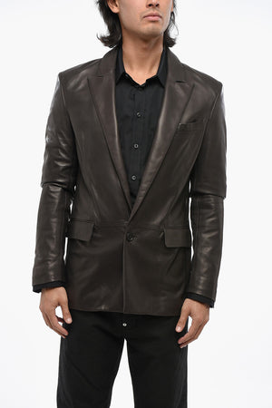 Leather Blazer-Fit Jacket