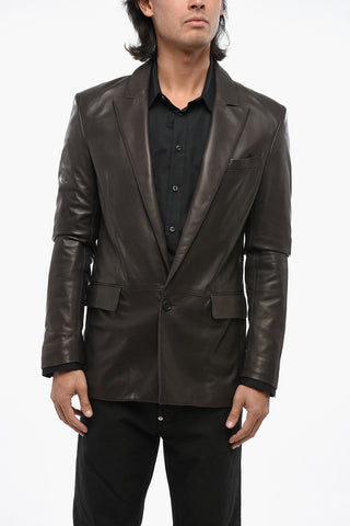 Leather Blazer-Fit Jacket