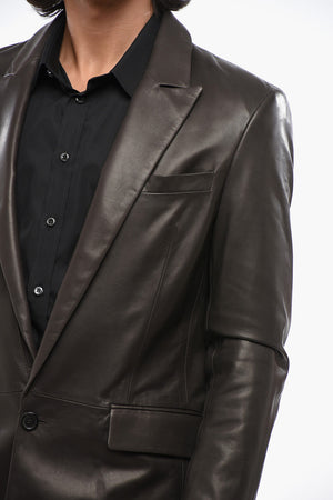 Leather Blazer-Fit Jacket