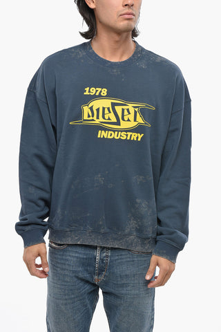 RED TAG Crewneck Sweatshirt INDUSTRY with Embossed Print