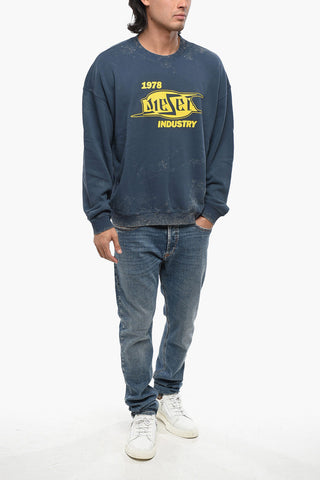 RED TAG Crewneck Sweatshirt INDUSTRY with Embossed Print