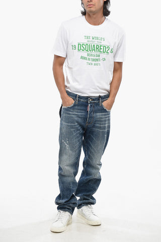 Jeans Mit Geradem Bein 642 Mit Überlagerndem Design 20cm