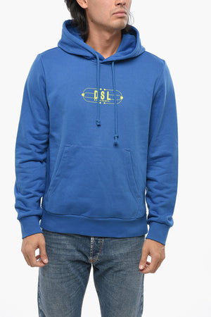 RED TAG Hoodie aus angerauter Baumwolle mit Logo-Print
