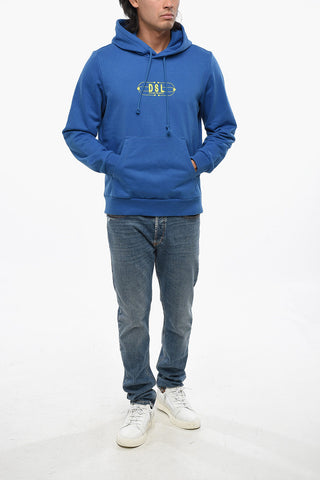 RED TAG Brushed-Cotton Hoodie with Printed Logo