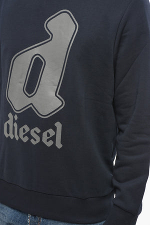 Sweatshirt Mit Rundhalsausschnitt Aus Gebürsteter Baumwolle Mit Logo-Print
