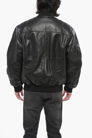 RED TAG Leather Bomber-Fit Jacket PRITTS