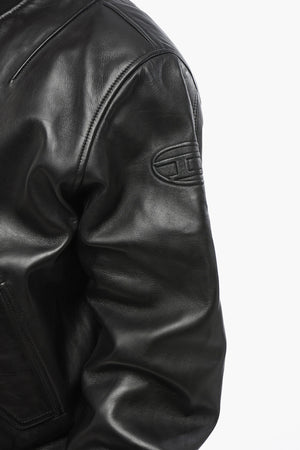 RED TAG Leather Bomber-Fit Jacket PRITTS