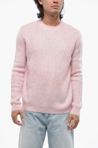 Mohair Blend Crew-neck Sweater