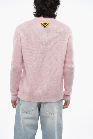 Mohair Blend Crew-neck Sweater