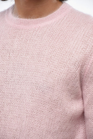Mohair Blend Crew-neck Sweater