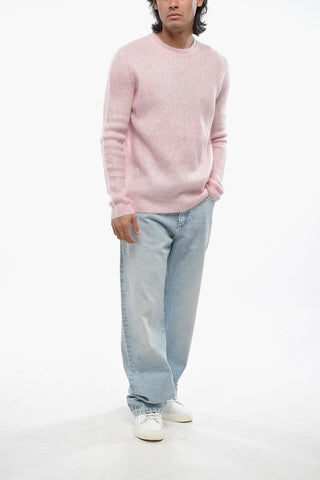 Mohair Blend Crew-neck Sweater